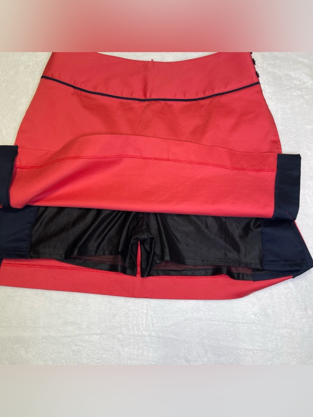 Sport Haley Women’s 8 Pink Skort w/ Navy Blue Piping Tennis Golf Sporty Pockets - Picture 6 of 10